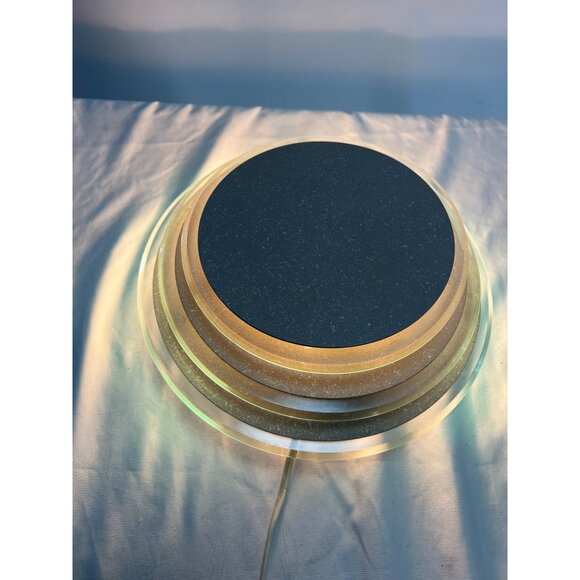 MCM Modern Round Tiered Acrylic Wall Light Fixture Wired Mount Design - Picture 2 of 7